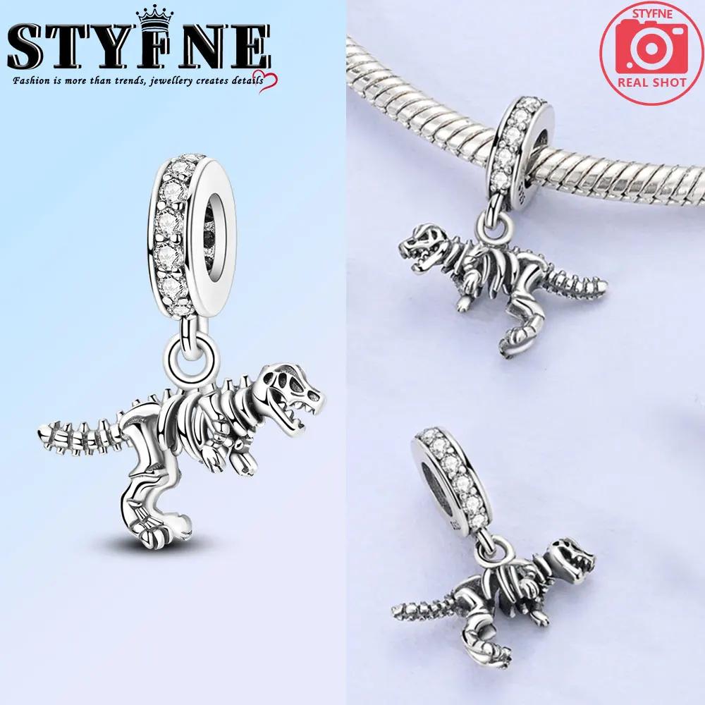 Copper Tyrannosaurus Rex Dinosaur Lion Tiger Elephant Animal Charms Beads Fit Original Bracelets Diy Jewelry