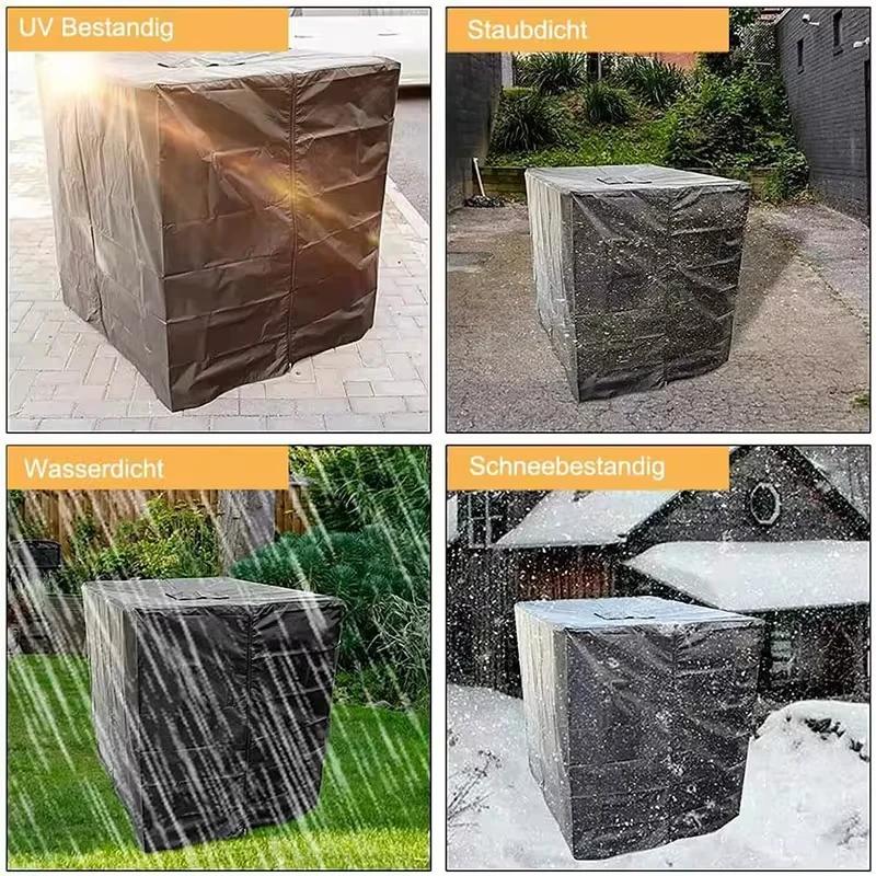 IBC Tank Cover Outdoor Garden Waterproof Cover 1000 Liters IBC Rain Water Container Ton Barrel Sun Protective Foil Dust Covers