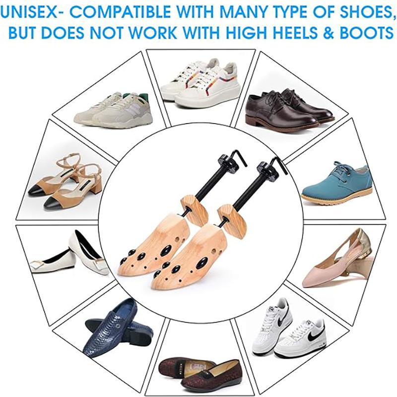 Shoe Stretcher Women and Men Wide Feet Wood Shoe Stretcher Adjustable Large Size Shoe Expander Widener Stretch Length Widther