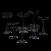 3Pcs/set Clear Acrylic Earring Display Stand Transparent Stud Dangle Earrings Display Rack For Jewelry Showcase Organizer Holder