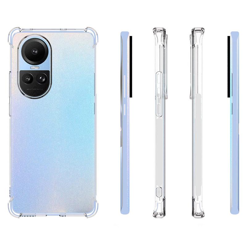 For Oppo Reno10 Pro 5G (Global)/Reno10 5G (Global) Anti-Drop Clear Phone Case Non-Slip TPU Cell Phone Cover