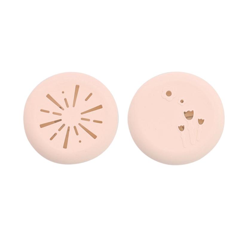 Powder Puff Case Silicone Makeup Puff Holder Skin-Friendly Makeup Puff Case Blenders Storage Box Makeup Sponges Holder розовый