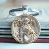 Fashion Alloy Keychain Pendant Round Metal Key Ring