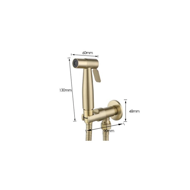 Brushed Gold/Gray 304 Stainless Steel Bidet Faucet Set Douche Kit Hand Held Bidet Sprayer Hand Sprayer Shower Head Self Cleaning