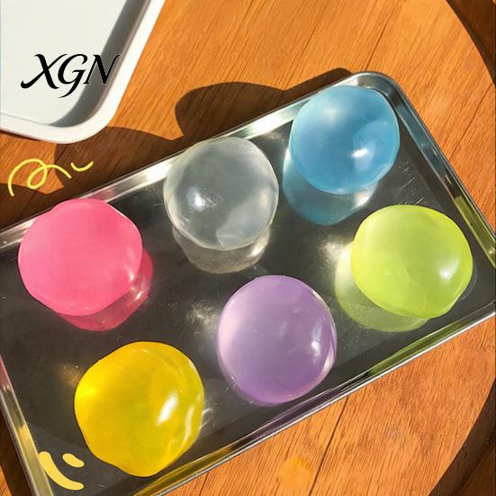 Emotional Release Toy 2/4/6Pcs Clear Coconut Oil Squeeze Ball Anxiety Relief Shapeable Stress Office Desk Soft Stretchy DIY Moldable