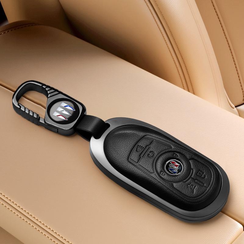 Compatible Key Case for Buick Encore, Envision, Regal, Envision GX/Flag Models, Shell Buckle Design.