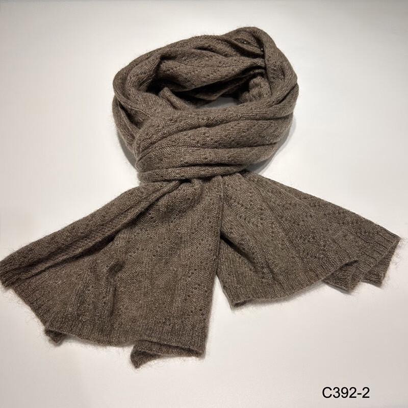 G·TENNA NX-C392 Women's Classic V-Pattern Cashmere Scarf