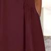 Casual Midi Dress for Women Beautiful Beach Dress Pleated O Neck Lady Clothes