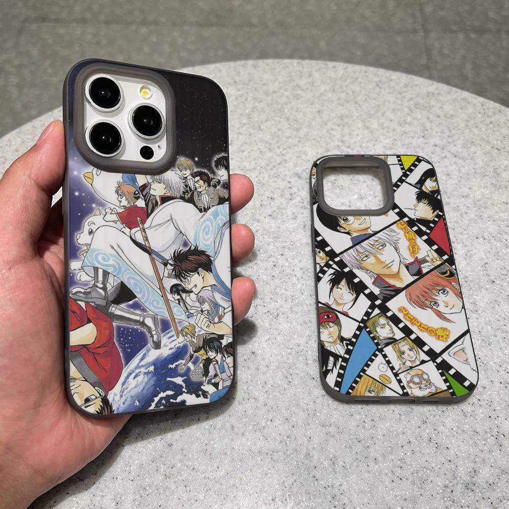 Lustige Anime GINTAMA Für IPhone 17 16 15 Plus Pro Max 12 14 Plus 11 13 Welle Wellige Streifen Funda Handyhülle