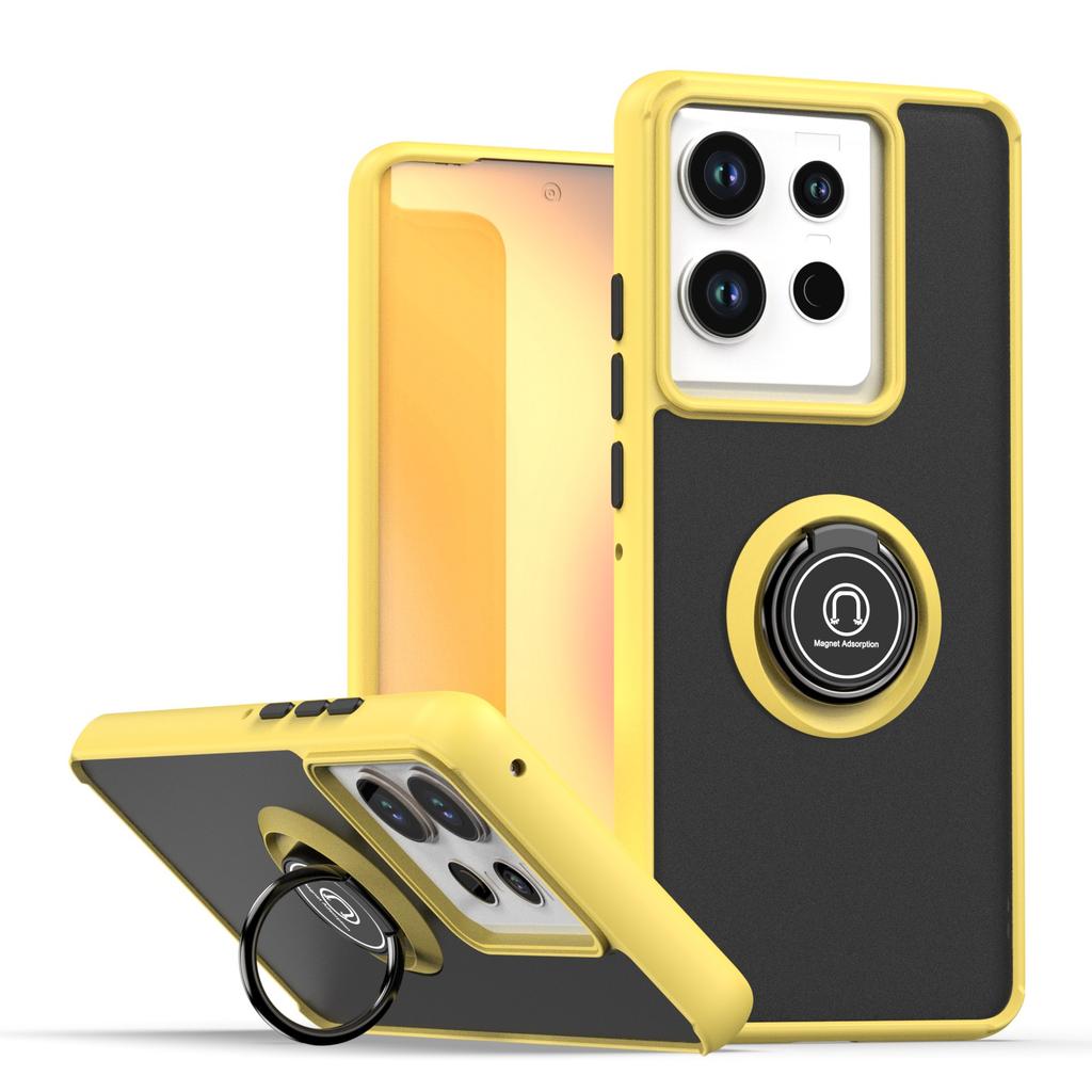 Bracket PC Case Shockproof Matte PC Armor Case for Motorola Moto Edge 50 Pro Cover Ring