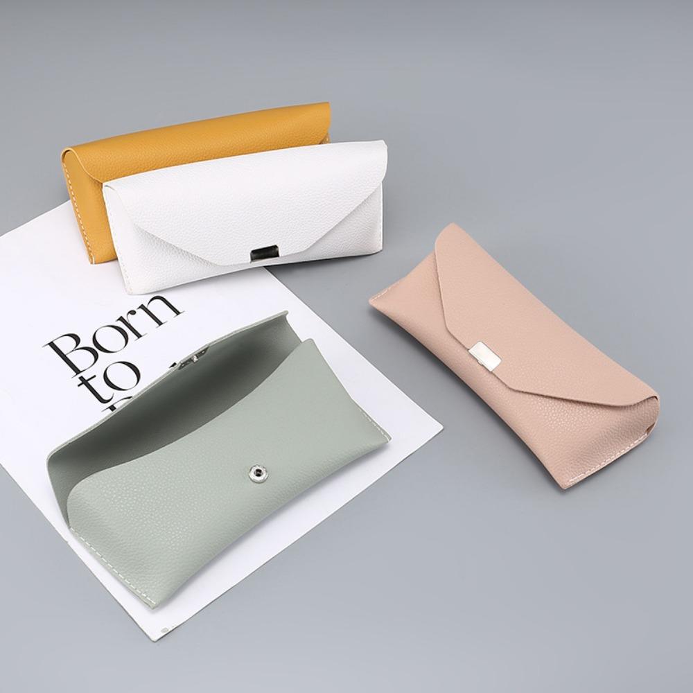 

Fashion Buckle Soft Leather Glasses Box Sunglasses Case Spectacle Case Glasses Case