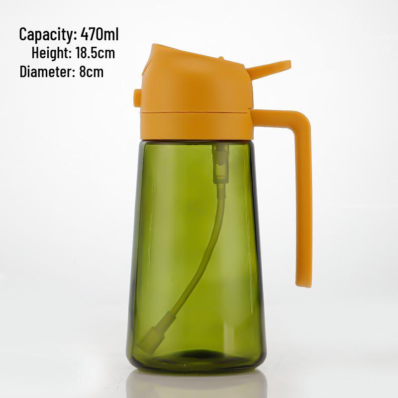 Dual-Use Automatic Oil Dispenser: Leak-Proof Glass Bottle for Spraying and Pouring, Large Capacity