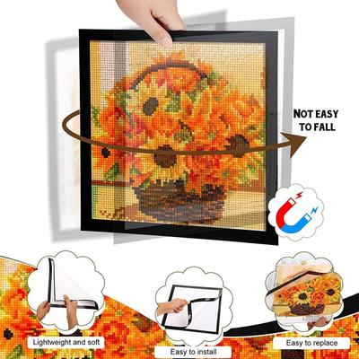 Diamond Art Painting Frames 30x30cm Magnetic Display Painting Pictures Photos Frame With Acrylic Protective Glass Wall Decor