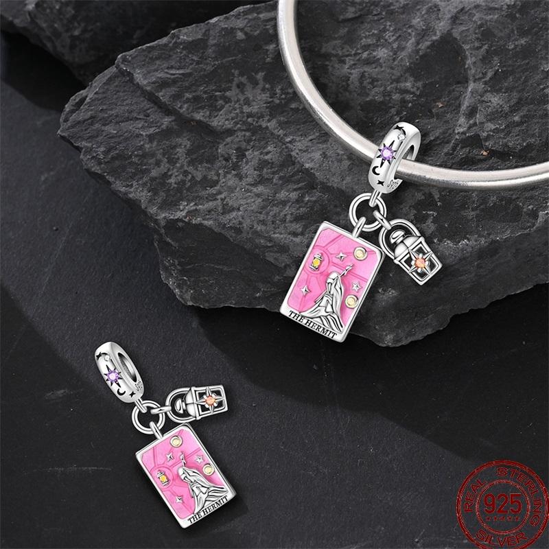 Charms Copper Tarot Card Devil Hermit Wheel Of Fortune Sun Star Pendant Fit Bracelets Necklace Diy Jewelry