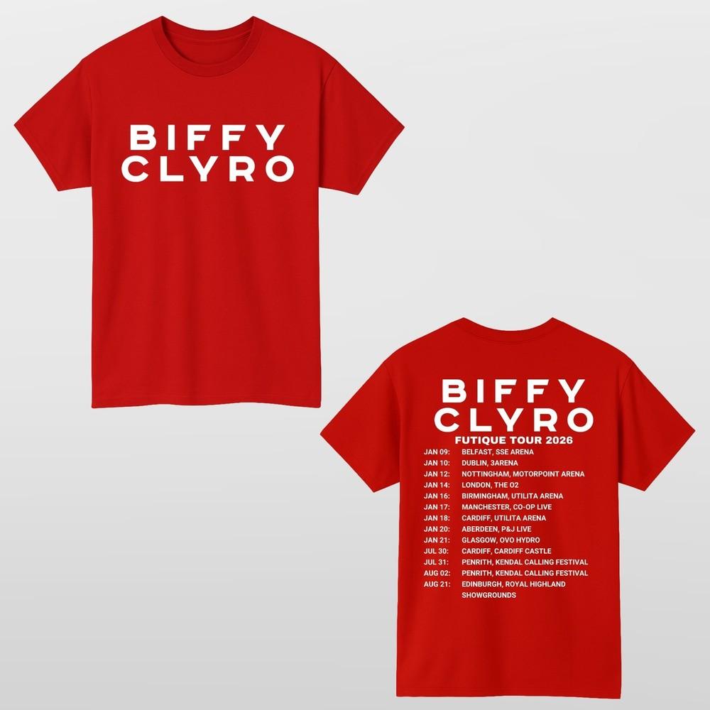 Biffy Clyro Futique Tour 2026 Unisex T Shirt VintageRock Band Tee Top S