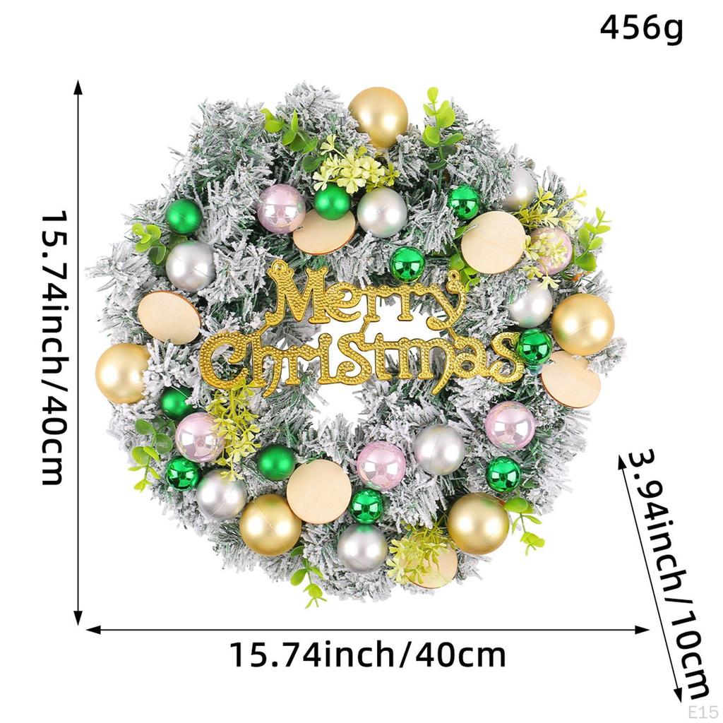 Artificial Christmas Wreath Ball Ornament Hanging Decor for Farmhouse