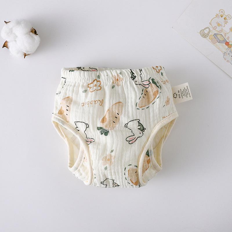 Korean Style Winged Baby Gauze Pull-up Pants: Pure Cotton Diaper Cover & Training Pants