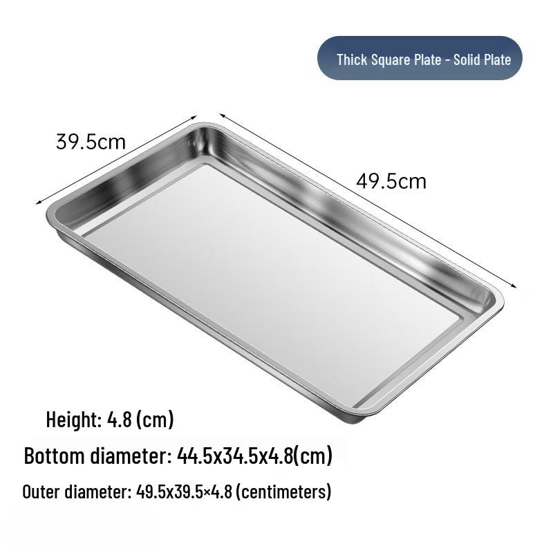 Tangyu Stainless Steel Rectangular Steaming & Serving Tray