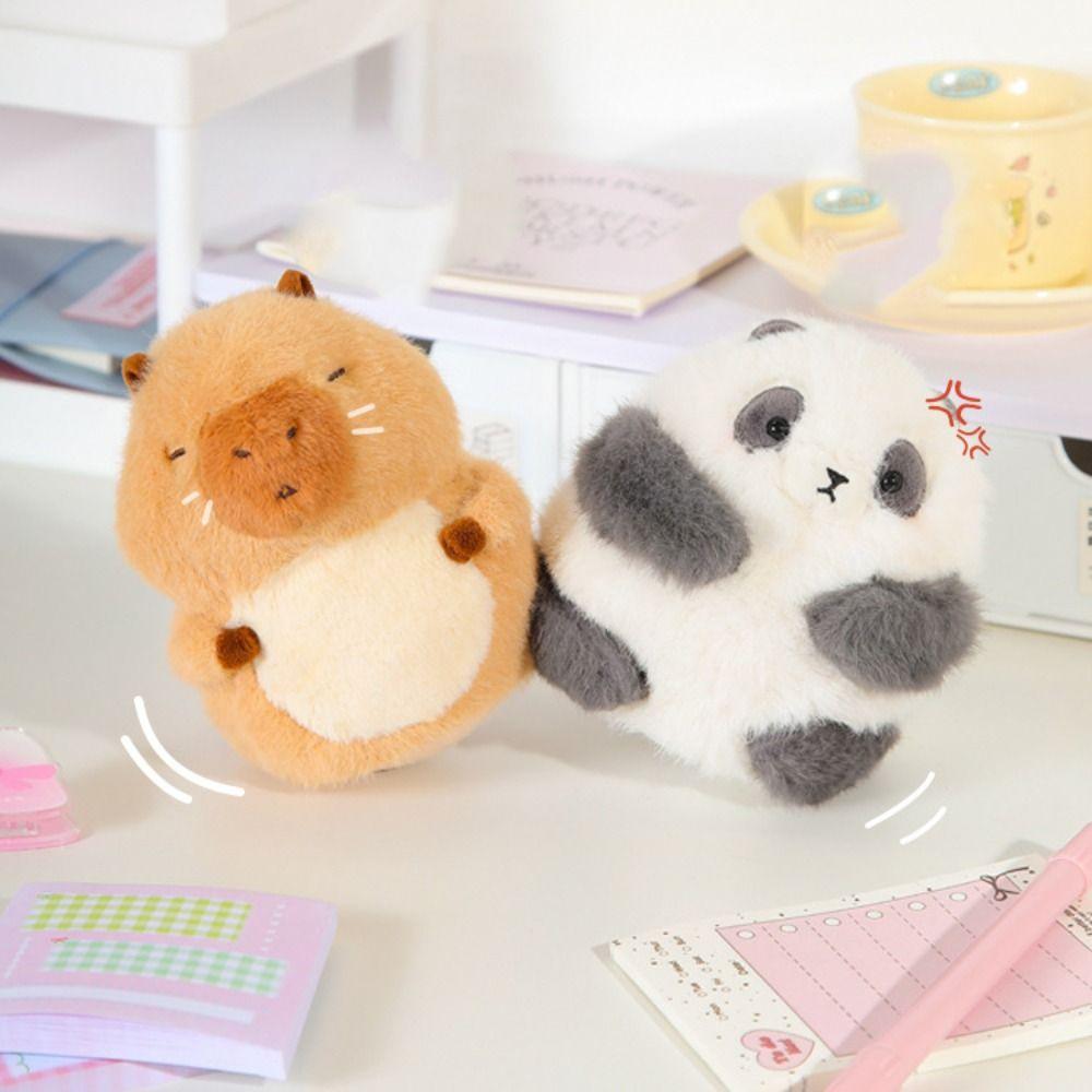 Plastic Capybara Plush Toy Model Handmade Panda Rocking Toy  Birthday Cake Decor
