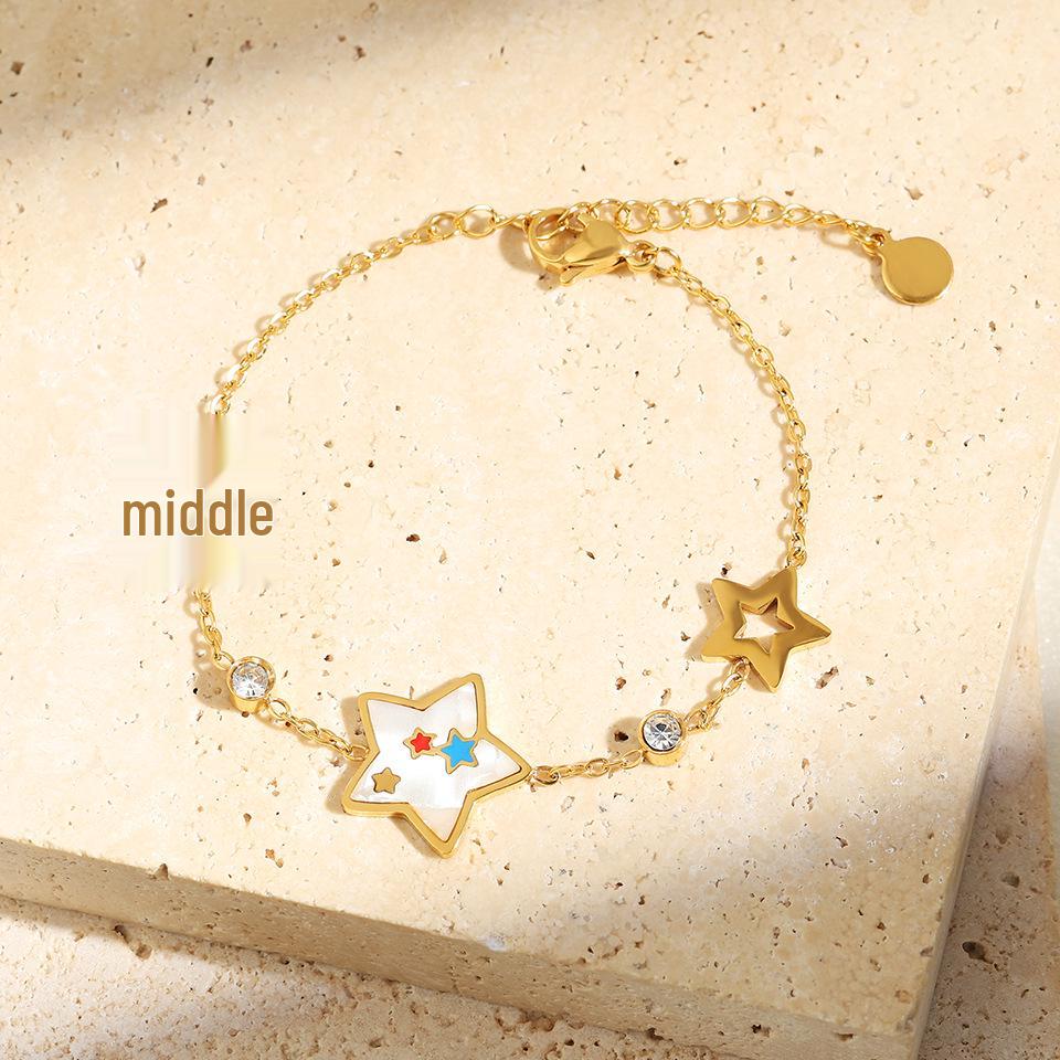 

UILZ Fashion Starfish Shell Bracelet: Elegant, Simple Niche Jewelry for Women