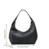 Portable Large Capacity PU Hobo Bag Solid Color Korean Style Shoulder Bag Handbag Fashion Design French Style Handbag Shopping