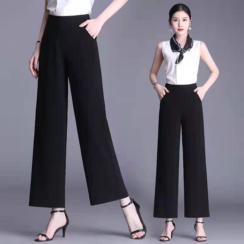 

Women s High-Waisted Draped Wide-Leg Pants, 2026 Spring/Autumn Collection - Loose, Straight-Leg, Slimming Design. XL 60-68kg