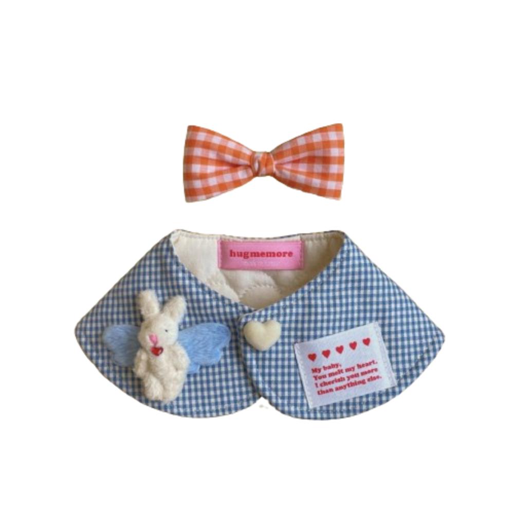 Lovely Cat Scarf Bowknot Pet Cloak Cute Pet Bibs Hair Clip Set Pet Party Supplies