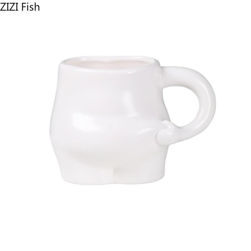 BRCute Ceramic Mug Creative Belly Pinching Coffee Cup Daily Home Breakfast Milk Cup Office Staff Afternoon Tea Mugs Coffee CupsEY