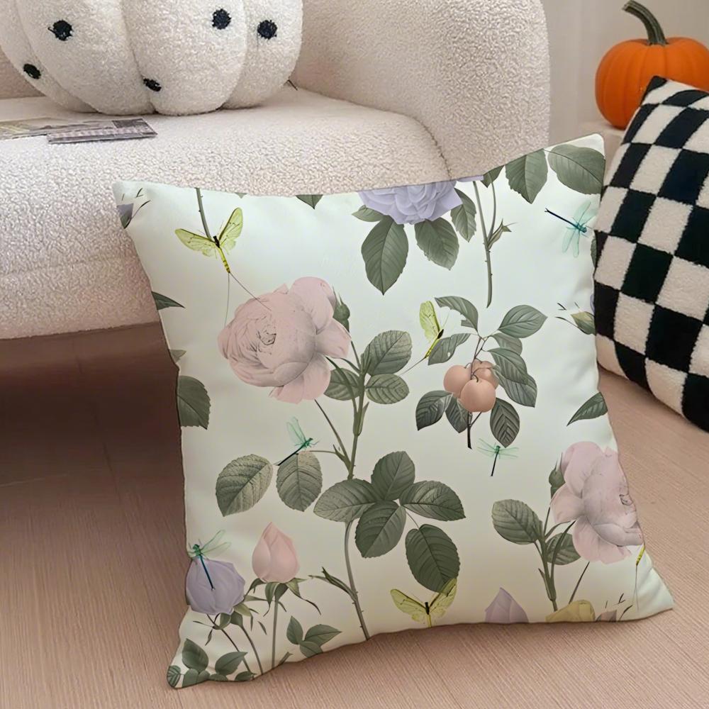 Fashion Cozy Luxury TTed Bakers flower Cushion Cover Linen Pillow Case Soft Breathable Protective Couch Room Decoration