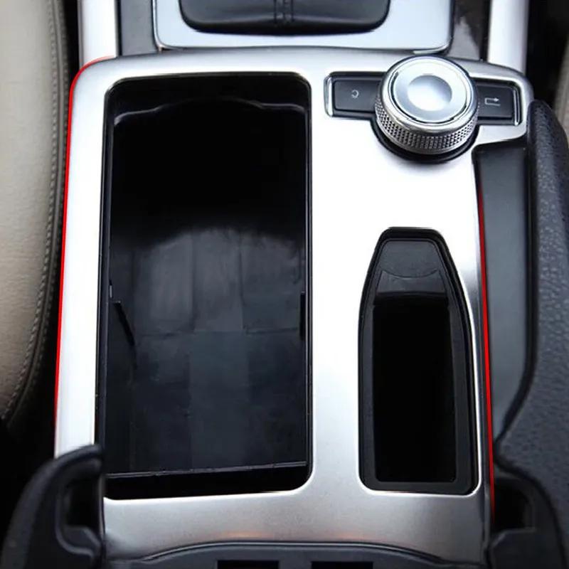 Car Styling Interior Stainless Steel Sticker Water Cup Holder Panel Decoration Trim for Mercedes Benz C Class W204 2008-2014 RHD