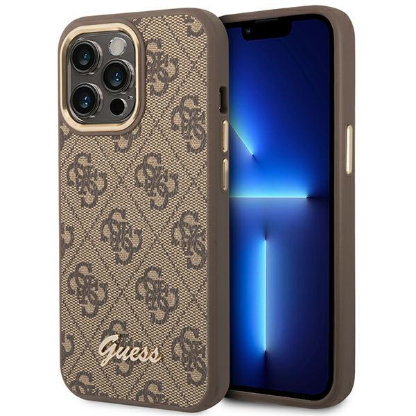 Guess Guhcp14Xhg4Shw Iphone 14 Pro Max6,7 Brązowy/Brown Hard Case 4G Vintage Gold Logo