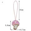 Cute Handmade Mushroom Beaded Bag Charm Colorful Beaded Keychain For Purse Home Decor Hanging Ornaments