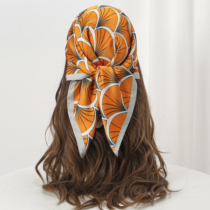 70cm Silk Square Satin Scarf Women Paisley Print Neck Tie Summer Hair Wrist Bandana Headkerchief Shawl Wrap Hijab Echarpe