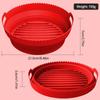 1pc Air Fryer Silicone Baking Tray Foldable Reusable Basket Mat Non-Stick Pot Round Microwave Pads Baking Mat Oven Tool