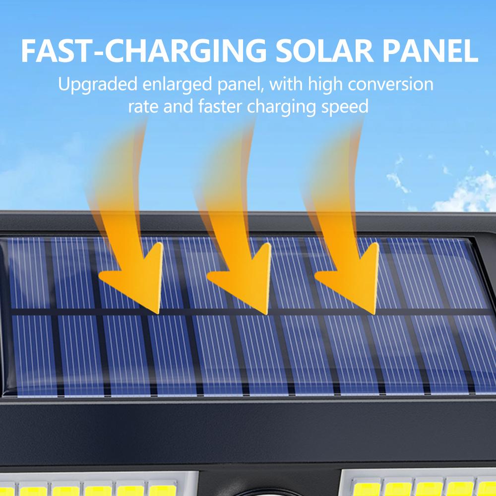 Solar Lights Outdoor Waterproof Super Bright 388 LEDs Motion Sensor Security Lights 3 Lighting Modes Patio Deck Fence Garage