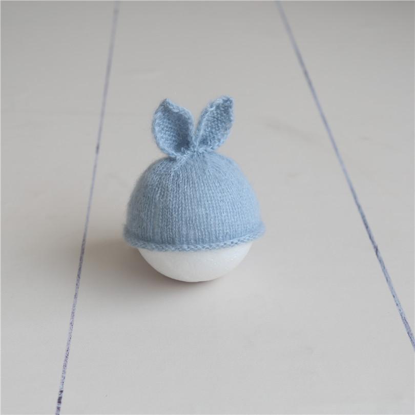 Hand Knitted Crochet Angora Wool Baby Elf Hat Newborn Coming Home Bonnet Beanie for Photography Props