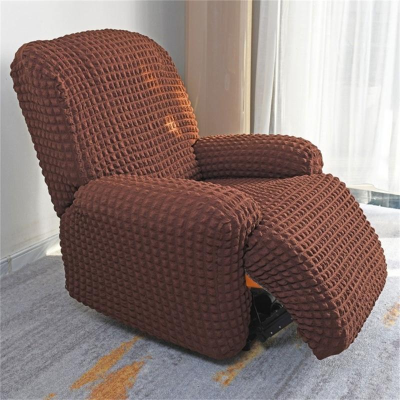 Elegant Elastic Bubble Grid Tub Single Armchair Cover with Armrests, Soft and Comfortable Single Seats Sofa Cover for Relaxation