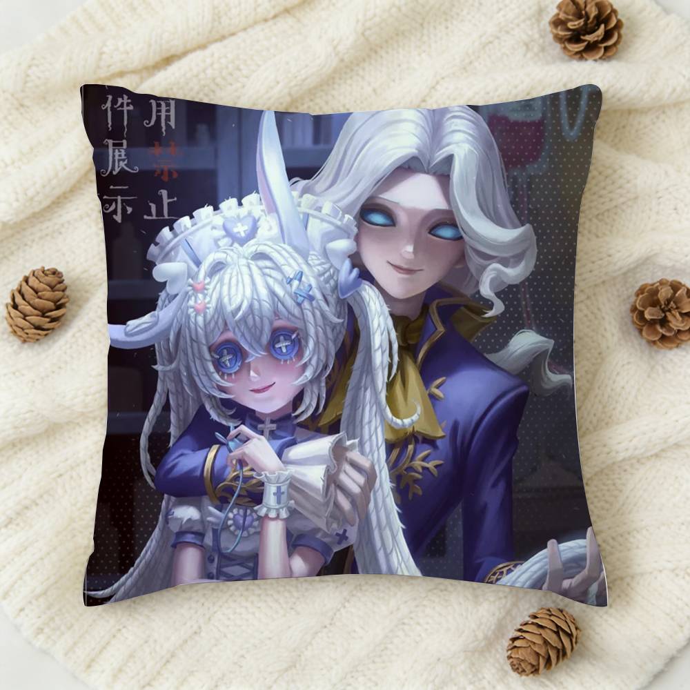 Horror Game Identity V Doublesided Printed Square Decorative Cushion Cover for Sofa Living Room Home Decor