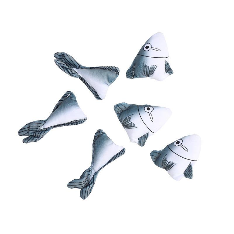 Cat Interactive Toy Catnip Cat Toy Soft Plush Fish Chew Toy Kitten Molar Bite Toys Funny Cat Chewing Playing Pet Supplies
