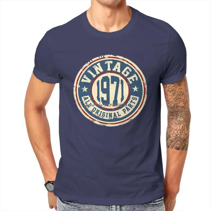 Vintage 1971 All Original Parts Awesome Hipster T Shirt Vintage Fashion High Quality Tshirt Big Size O-Neck Men Clothes