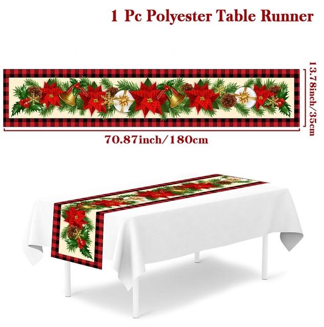Christmas Table Runner Merry Christmas Decoration for Home Table 2026 Xmas Ornament Navidad Notal Noel Happy New Year Gifts 2026