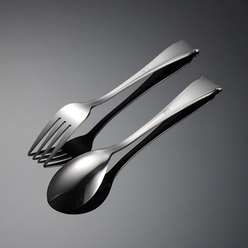 304 din oțel inoxidabil în formă de panda furculiță lingură veselă pentru copii coreeană desert furculiță lingură oglindă lustruită portabil