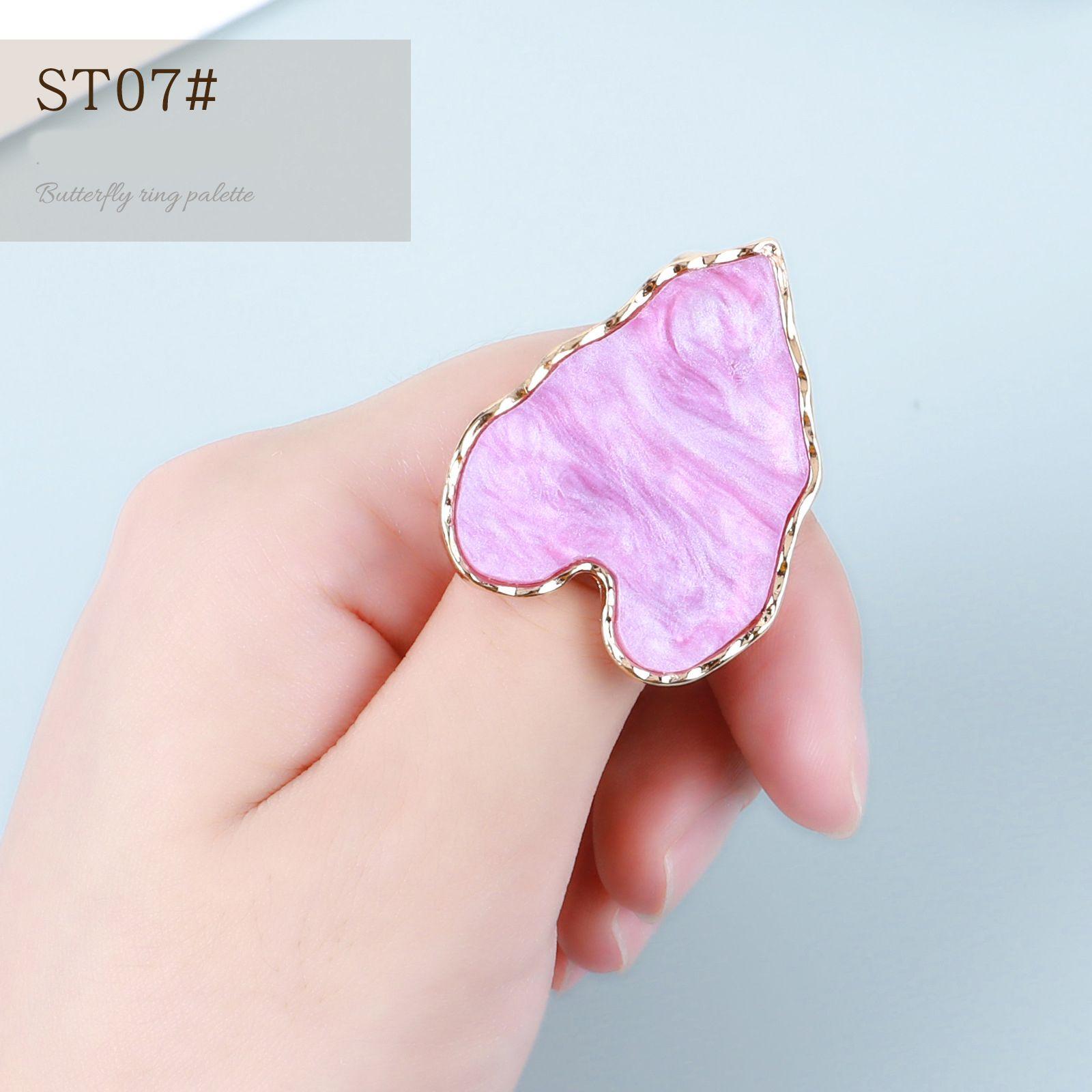 Rim Agate Foundation Mixing Painting Palette Finger Ring Nail Display Stand Pigment Holder Nail Art Plate Tips Nail Art Palette