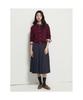 Binpolleidiseu Denim-Like Pleated Skirt Navy (Bf5X27C55R)