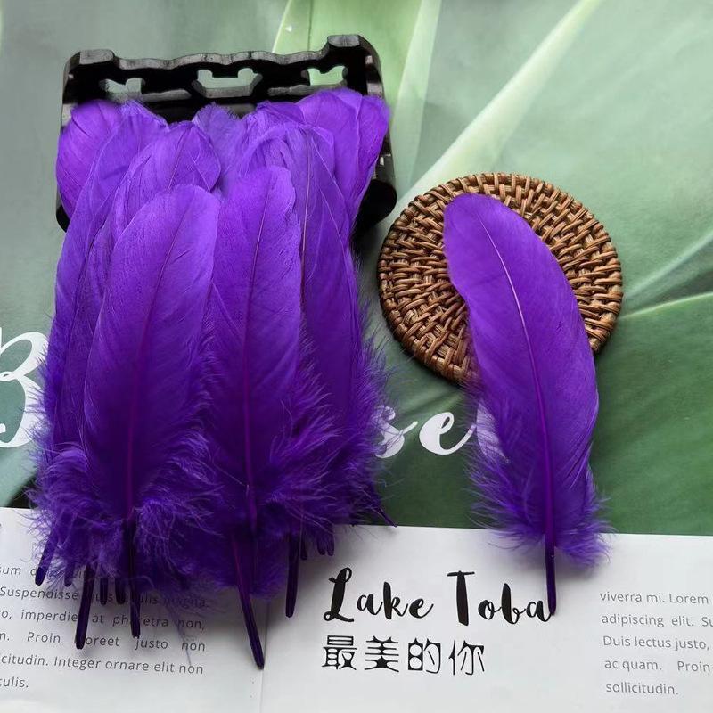 50Pcs Shellfish Feather Goose Feather Diy Handmade Jewelry Accessories Handicrafts Cat Toys Decorative Feathers