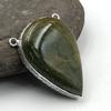 Natural Rain Forest Jasper Gemstone 925 Sterling Silver Jewelry  Pendant 2" AJP-454