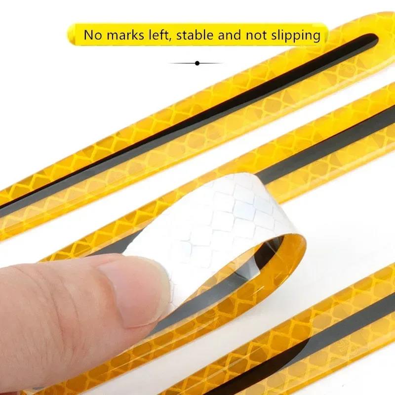 4/8PCS Car Door Handle Reflective Sticker Protection Sticker Door Handle Paint Surface Anti-scratch Reflective Sticker Interior Mirrors 6