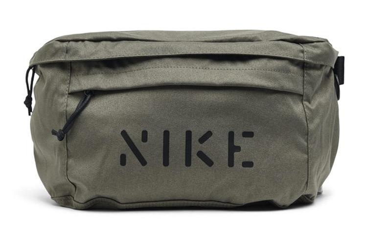 Nike Men's Green Polyester One Shoulder Crossbody Fanny Pack Regular Unisex Olive Ba6605-222