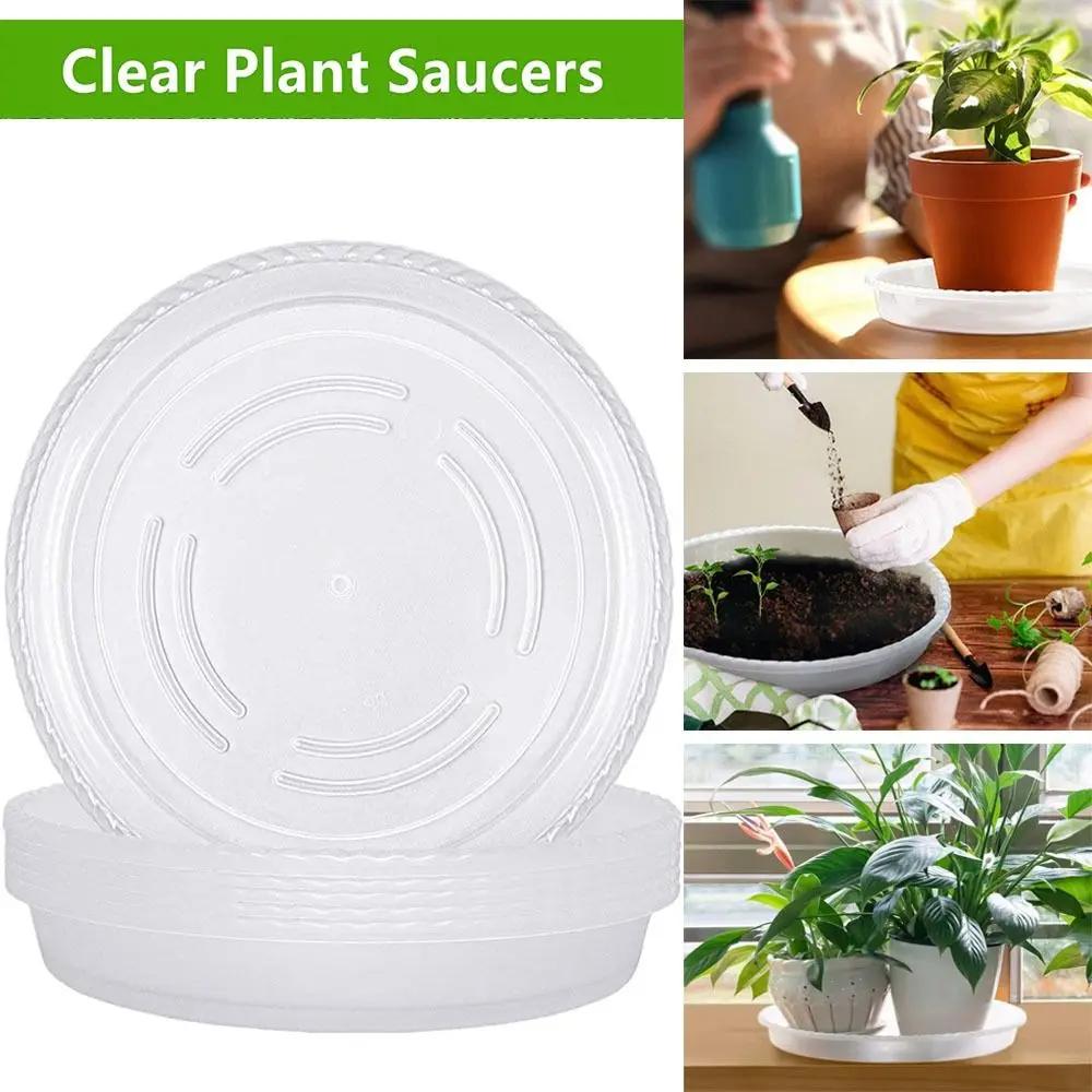 High Quality Plastic Plant Pot Tray Clear Durable Drip Trays Sturdy Flower Pot Indoor And Out Door Plant