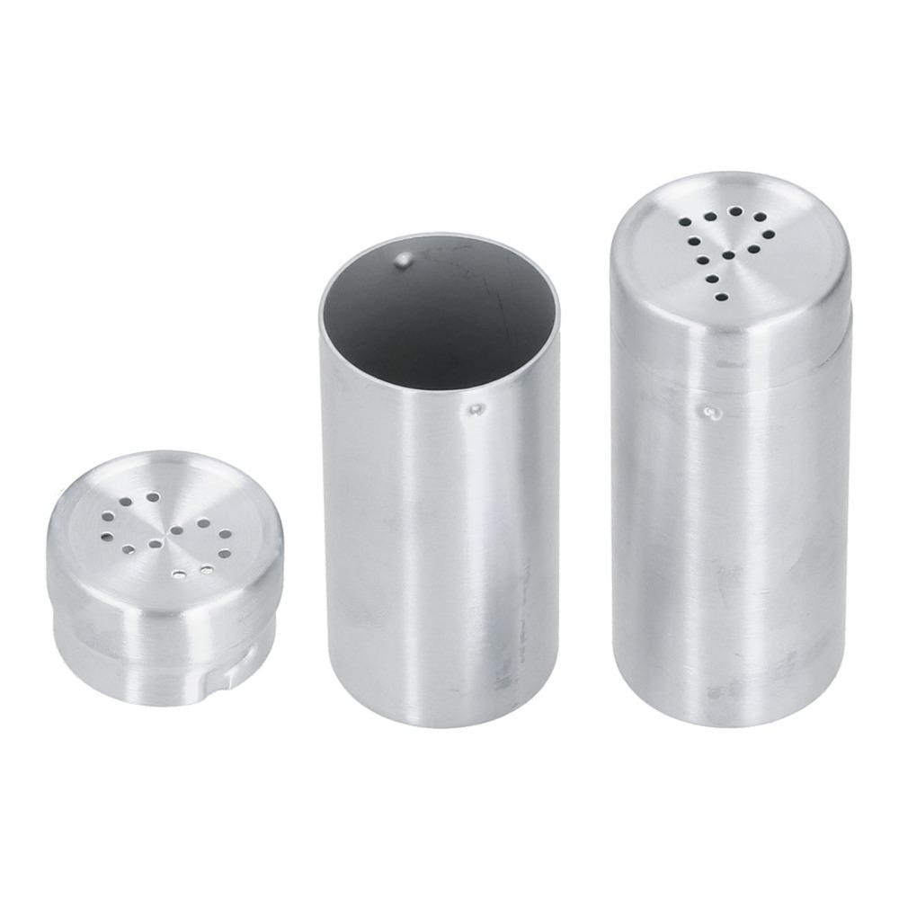2Pcs Stainless Steel Salt Pepper Shaker Shaker Lids Dredge Shaker Condiment Jar  Restaurants